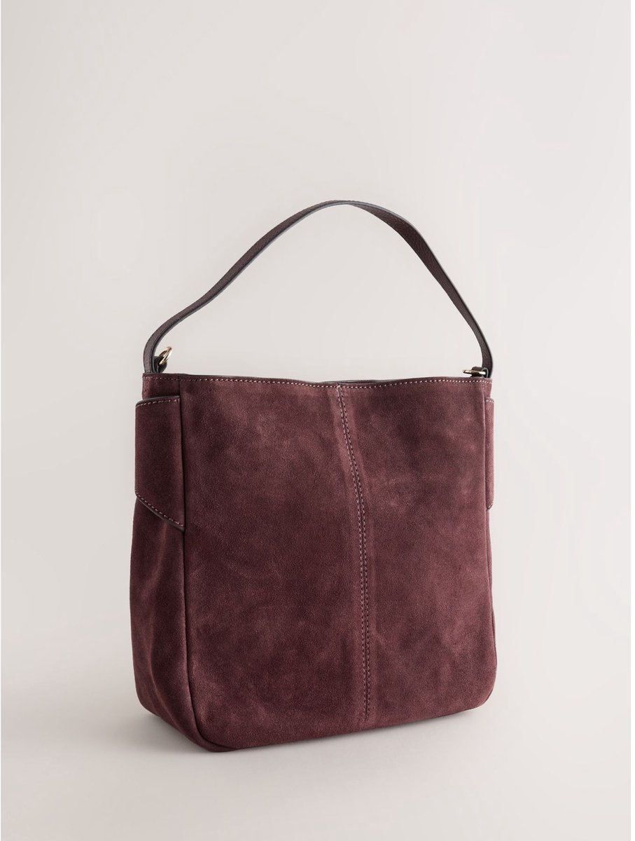Next - Dames - Suède messenger handtas met riem - Rood