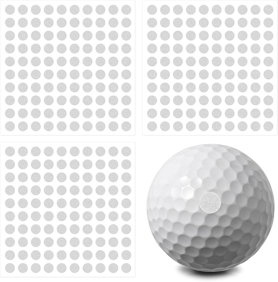 300 Stuks Reflecterende Stickers voor Golfballen - Accessoires voor Golf Simulator, Swing Analyse en Bal Markeringshulp