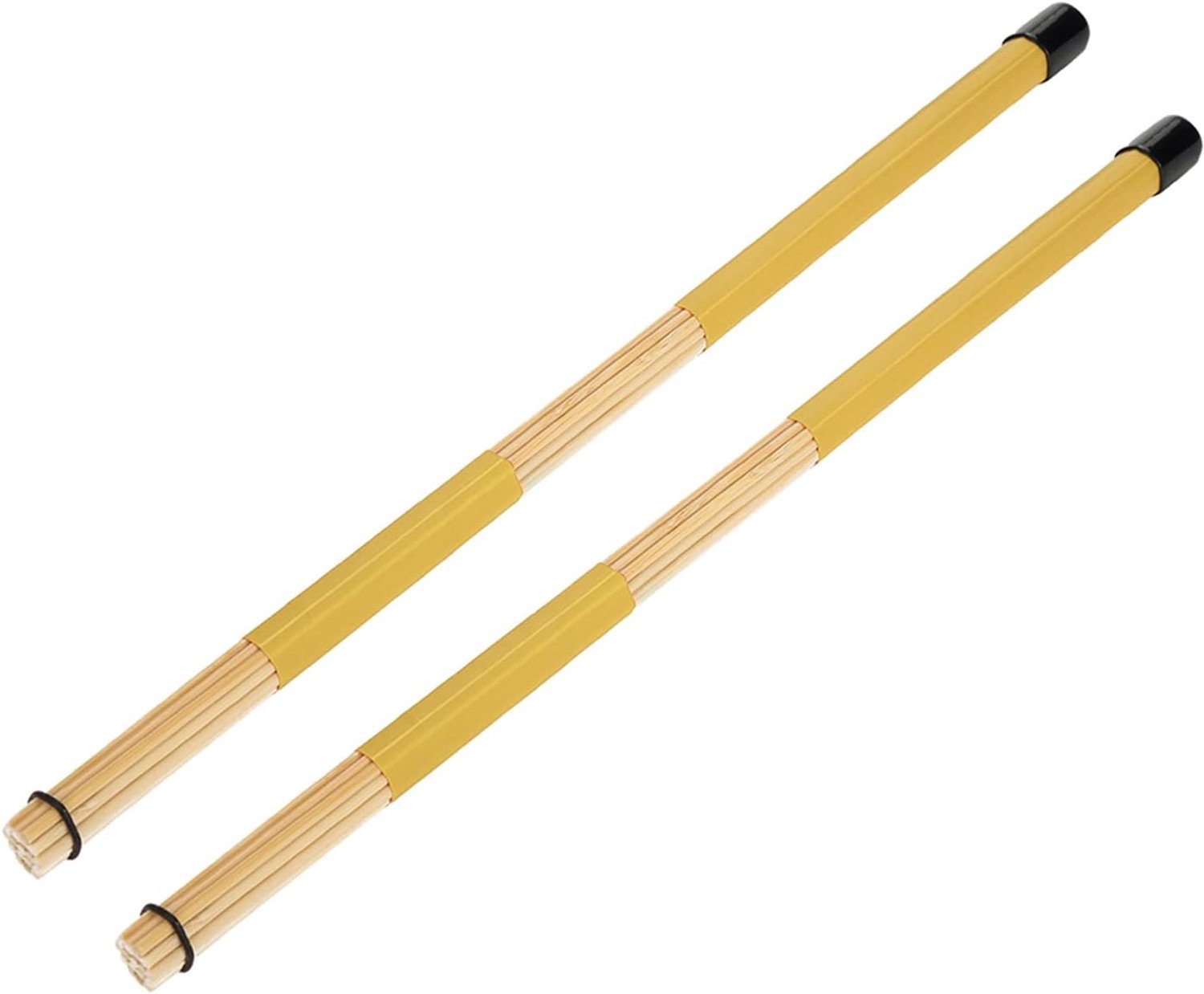 Annadue Bamboe Drumborstels Stokken Staaf Drumstokken 1 Paar Praktisch Esdoornhout Drumborstels Accessoire voor Lichter Geluid Fijn Vakmanschap Geel (YELLOW)