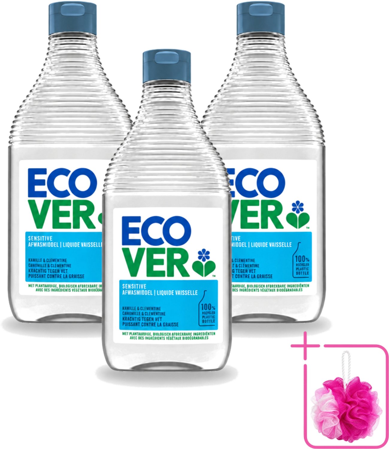 3 x Ecover - Afwasmiddel - Kamille & Clementine - 950 ml - Bulkverpakking - Afwasmiddel kamille en clementine - Plantaardig afwasmiddel