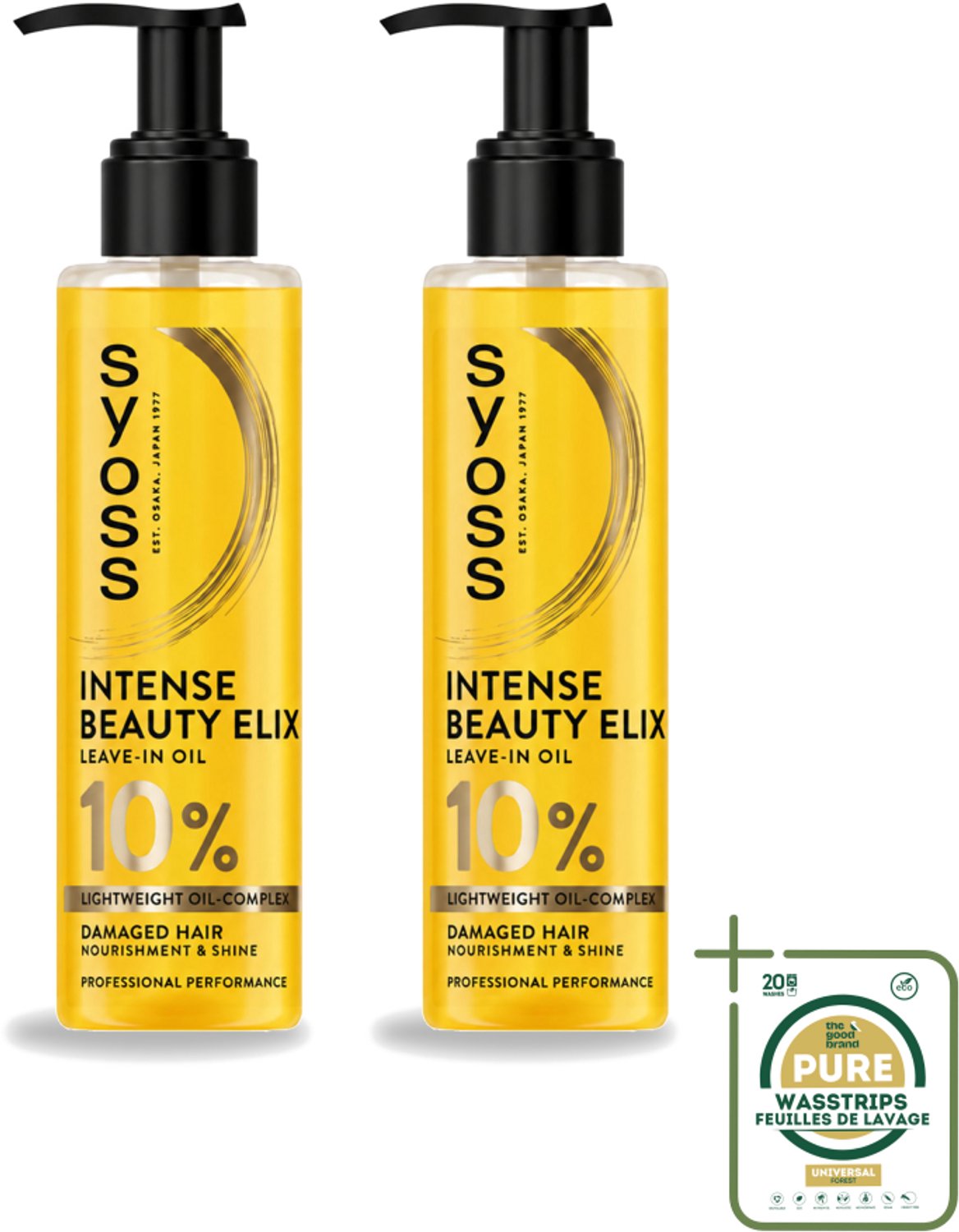 2 x Syoss - Beauty Elixir - Haarolie - Voedt & Glanst - 100 ml - Wasstrips - Haarolie - Haarserum - Voedend Haarproduct - Glans Haar - Droog Haar