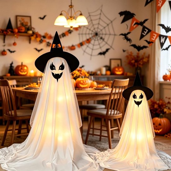 2 stuks Halloween-decoratie voor buiten, lichtgevende griezelige — afbeelding 5