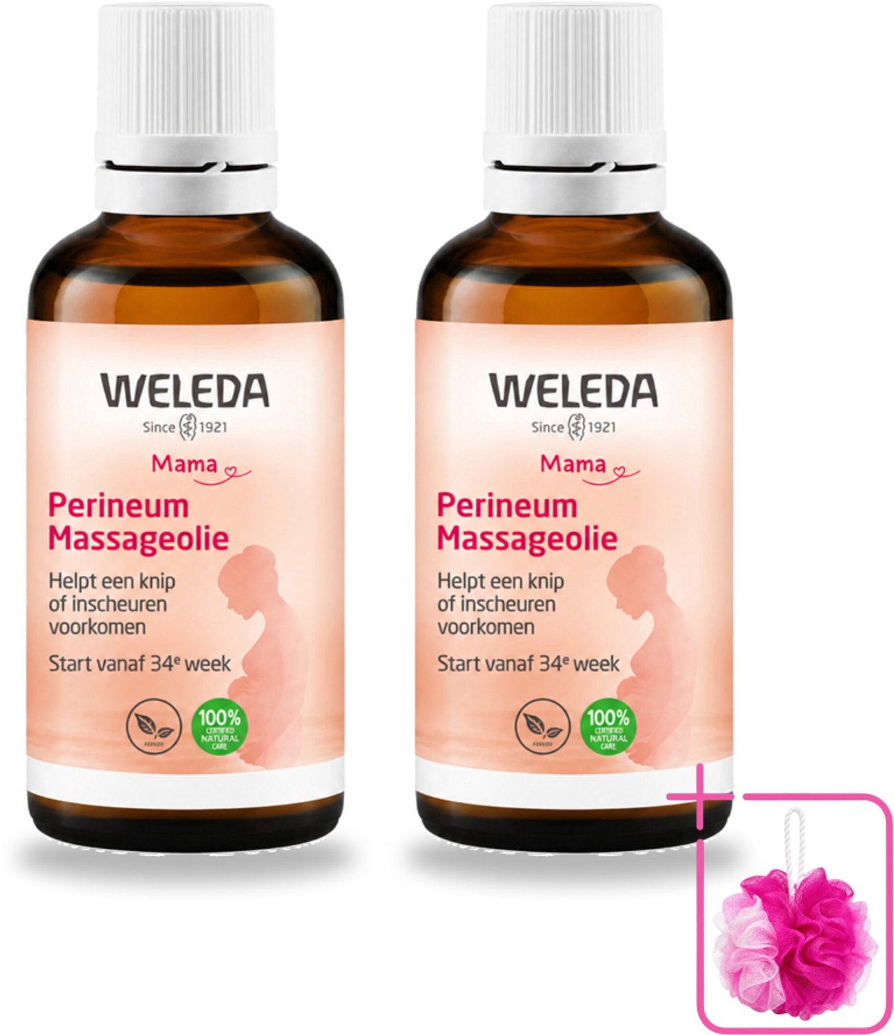 2 x WELEDA - Perineum massageolie - Mama & Baby - 50 ml - Bulkverpakking - Perineum massageolie - Douchemop - Zwangerschap
