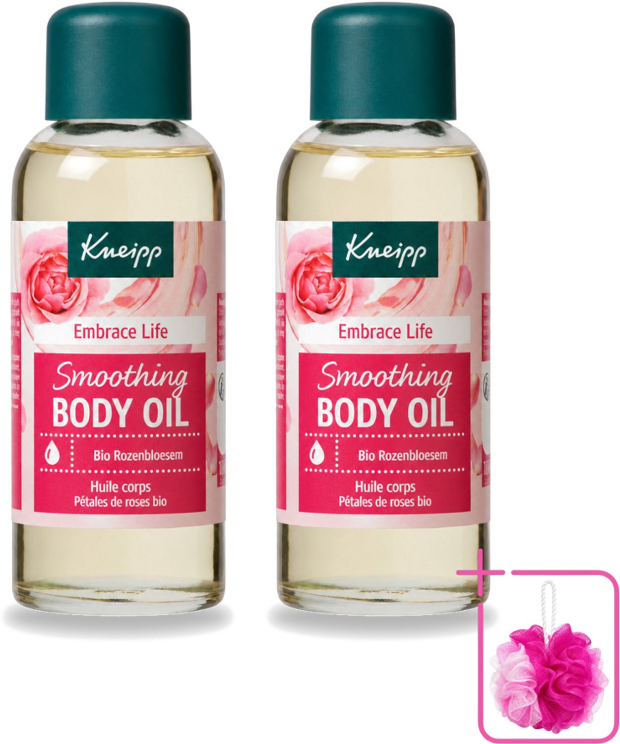 2 x Kneipp - Huidolie - Embrace Life - Anti‑Aging verzorging - 100 ml - Bulkverpakking - Huidverzorging - Douchemop - Anti-aging