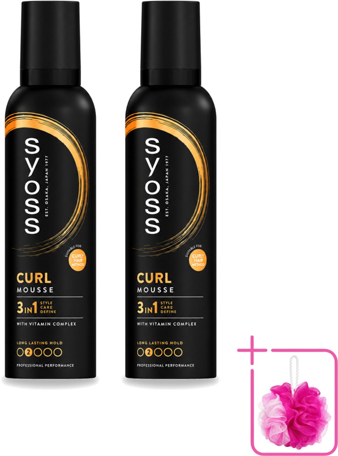 2 x Syoss - Curl - Haarmousse - Anti-Pluis & Bounce - 250 ml - Bulkverpakking - Krullen - Haarmousse