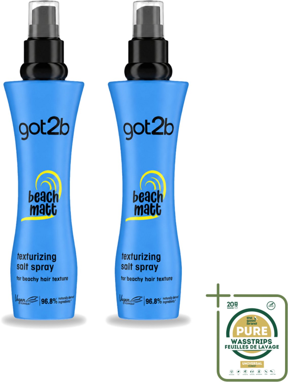 2 x Got2B - Salt Spray - Beach Babe - 200 ml - Zeezout Spray - Strandlook - Textuur Haar - Volume Haar - Nonchalant Haar