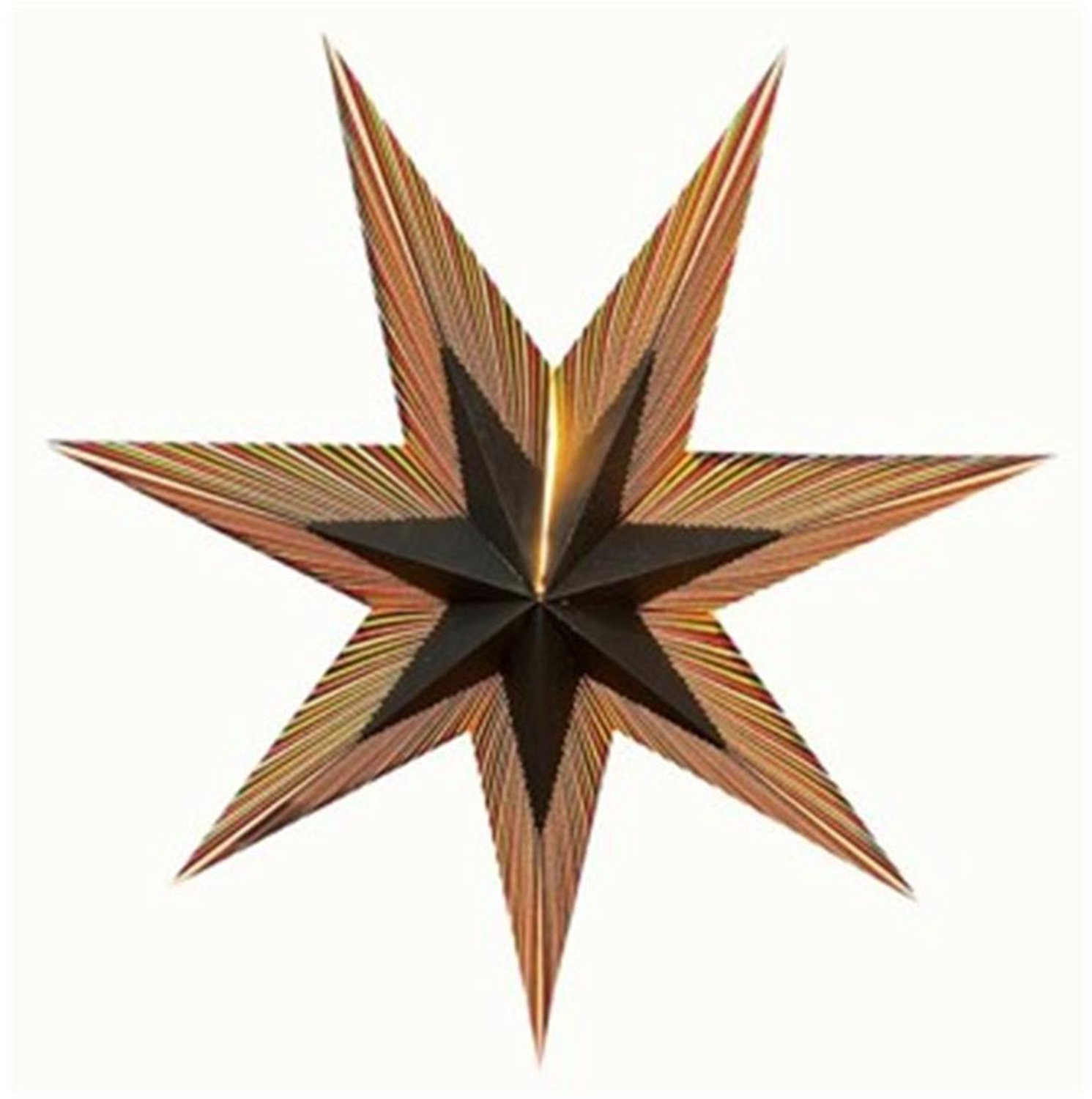 Floz Design luxe kerstster zwart met kleur - gaaf effect met verlichting - incl verlichting - 60 cm - fairtrade