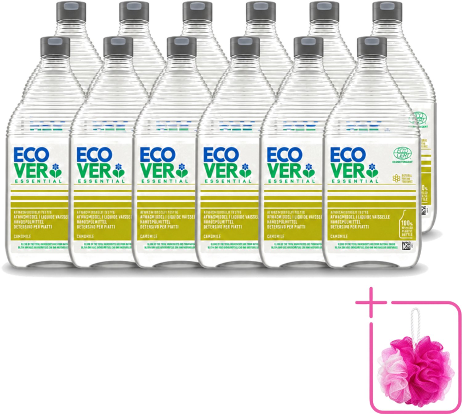 12 x Ecover - Afwasmiddel Essential - Kamille - 950 ml - Bulkverpakking - Afwasmiddel kamille - Plantaardig afwasmiddel