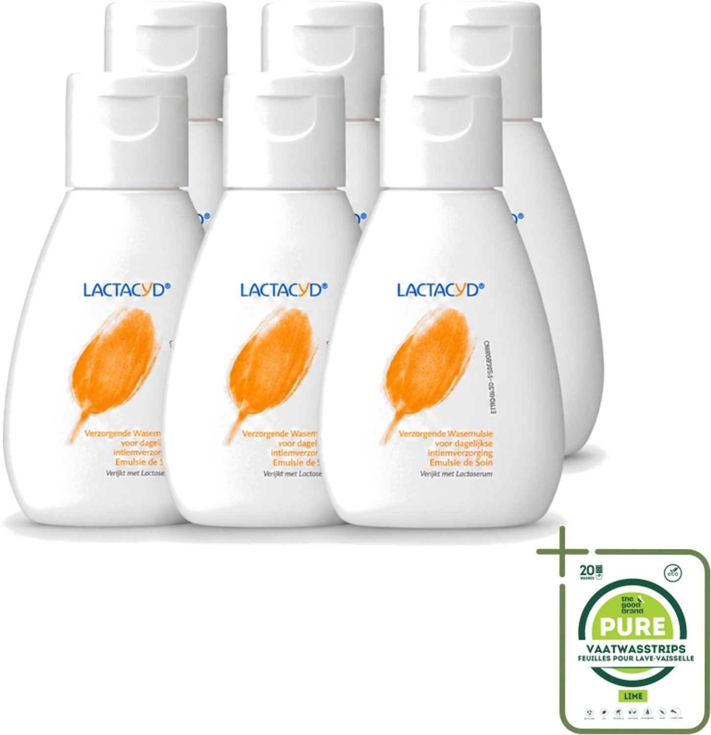 6 x Lactacyd – Verzorgend – Mild en pH-vriendelijk – 50 ml - Grootverpakking - Vaatwasstrips - Intieme Verzorging - Wasemulsie - Natuurlijke Balans - PH-vriendelijk - Droogheid