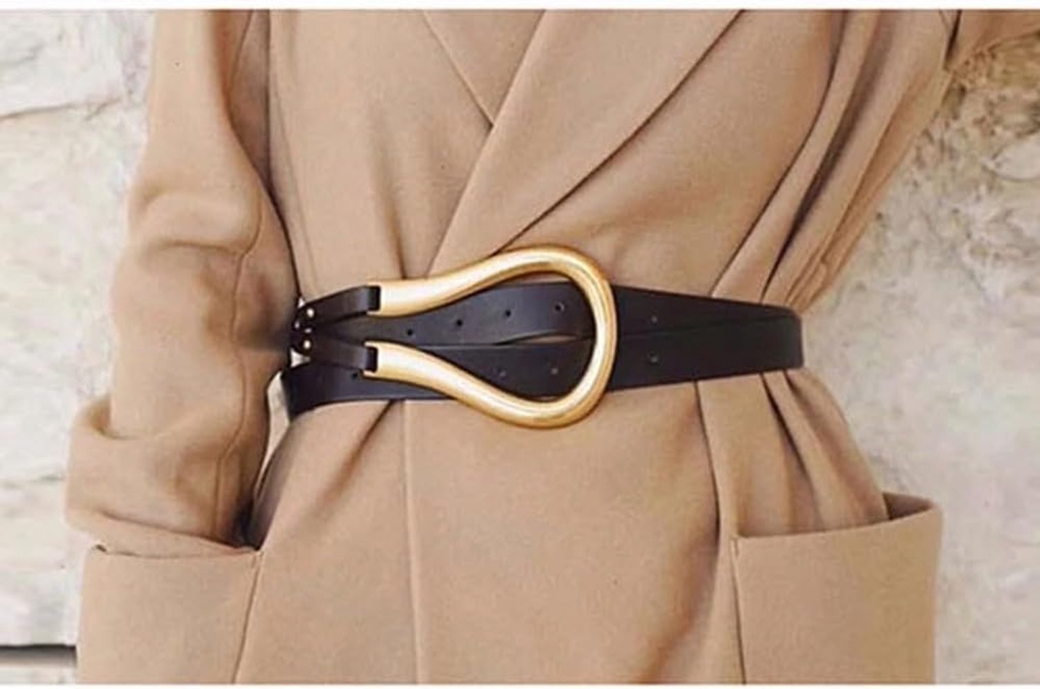 Women Skinny Faux Leather Belts Adjustable Thin Waist Belt Decorative Belt for Dress - ShopVlot