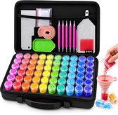 Diamond Painting Opbergdoos - 60 pots - Incl. 21 Toolkit - Valise de tri