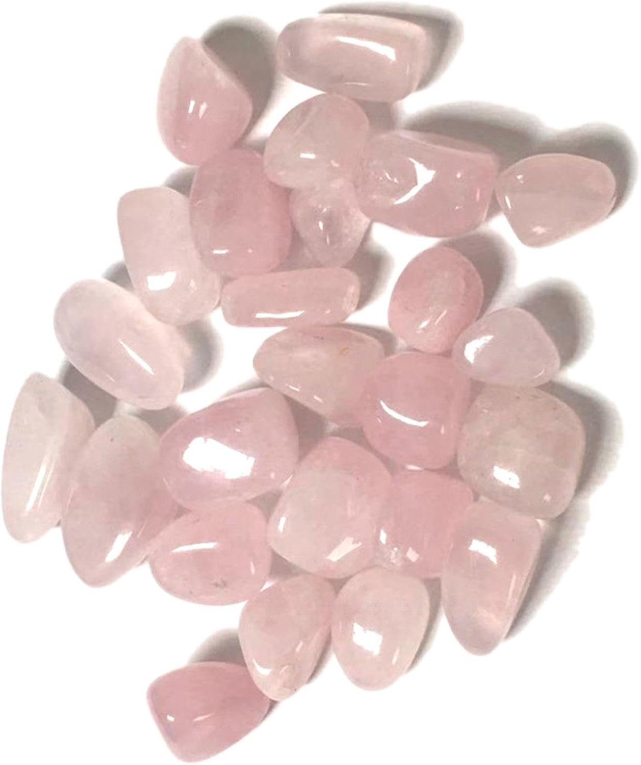 1 Pond Rozenkwarts Tumble Stone Kristallen - Helend Kristal - Liefde, Mededogen, Eigenwaarde - Kristaltherapie Trommelsteen, 20-35 Mm