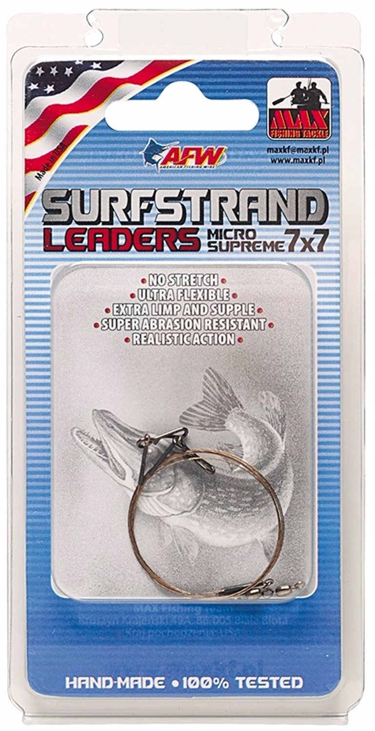 MAX Surfstrand 7x7 Onderlijn met Quick Link - 12kg, 30cm