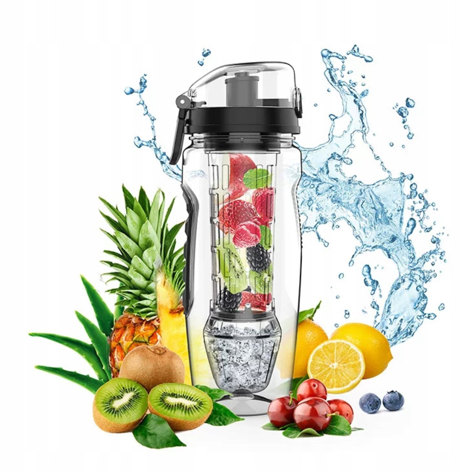 Sportfles met Fruitinfuser en Vrieselement - BPA-vrij
