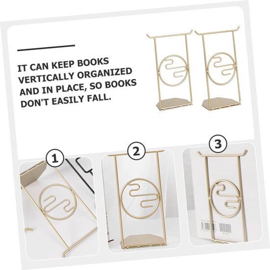 2stuks Decoratieve Boeksteunen Multifunctionele Boekhouders Stijlvolle Organizer Voor Boeken Voor Kantoor Studie Gemaakt Van Hoogwaardig — afbeelding 2