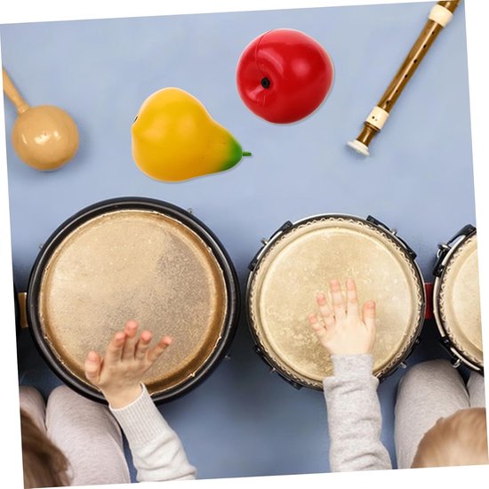 2 Stuks Delige Fruitvormige Muzikale Percussie Shakers voor Jongen Meisje Duurzaam Slijtvast Stimuleert Ritmegevoel Concentratie Educatief Speelgoed voor Peuters Kleuters — afbeelding 4