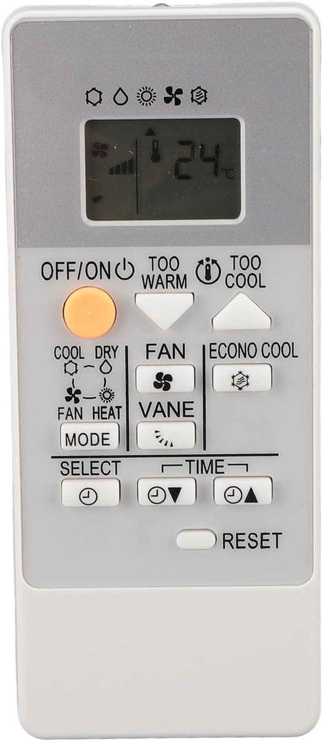 RH18A AC-afstandsbediening, duurzame ABS-airconditioning-vervangende afstandsbediening voor MSZ HR25VF HR35VF HR42VF HR50VF 1 eenheid