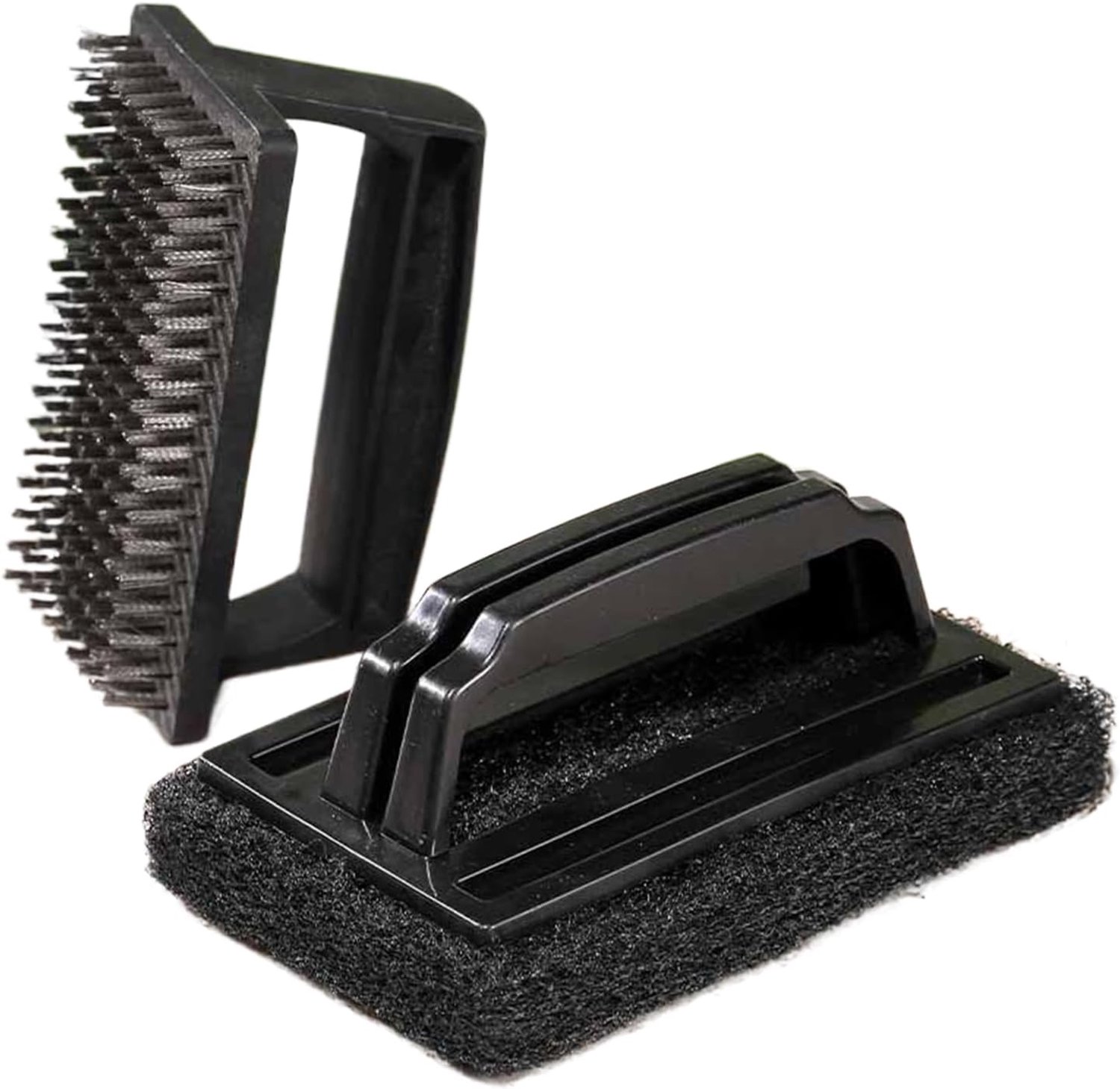 Zwembadborstel, robuuste borstel van staaldraad met spons, ergonomische verzorging, spa-verwijdering van vuil en roest hardnekkige resten