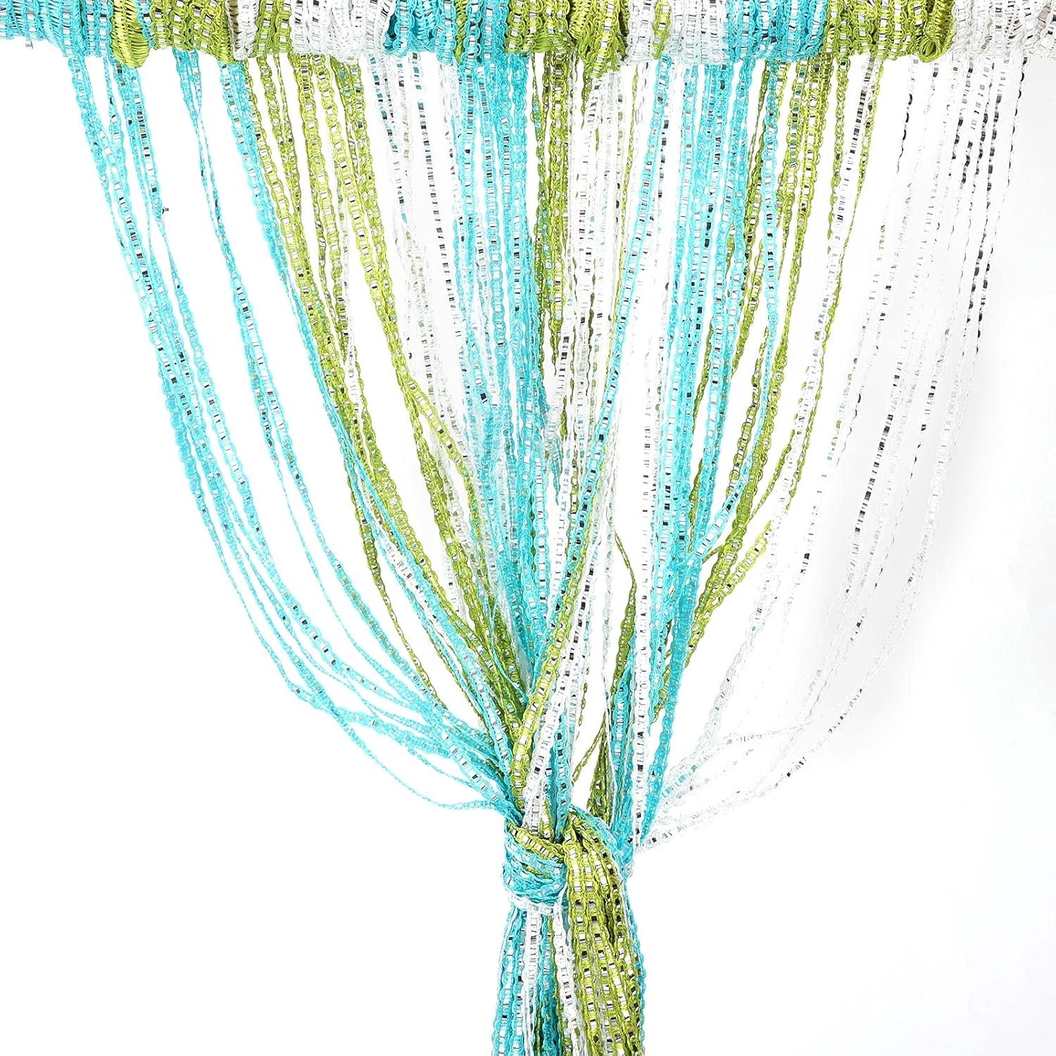 Gordijn van Draad 100 x 200 cm - Glitter Wit - Decoratief - Vliegwerend voor Bruiloft en Restaurant - ShopVlot