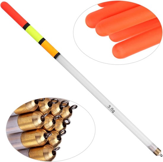 Complete Set van 10 Robuuste Plastic Vissersdobbers voor Zee-, Rots- en IJsvisserij - Ideaal voor Vissen met Aas en Voer — afbeelding 3