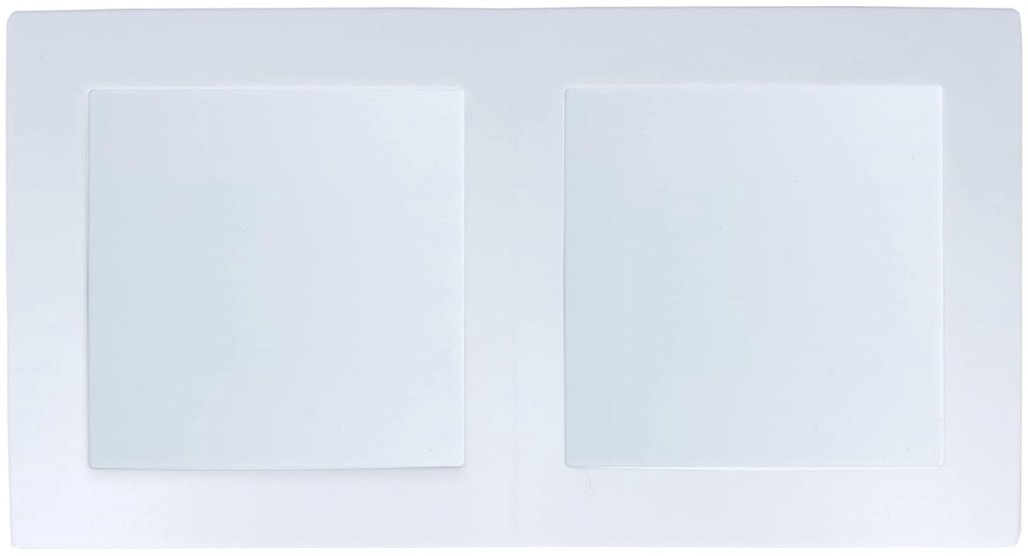 LINA two light switches on/off toggle switch VDE for installation with plastic frame in white - ShopVlot