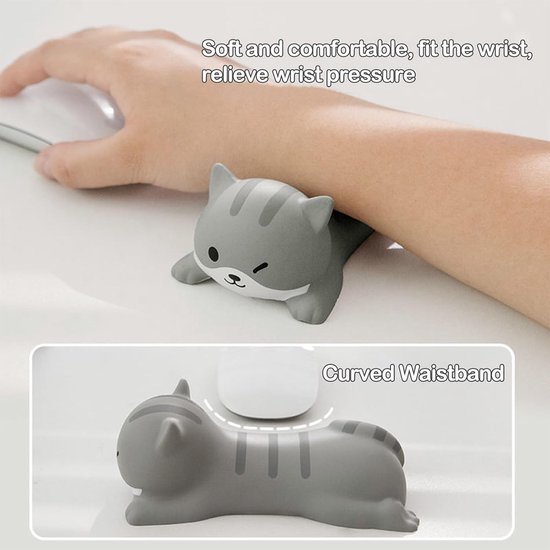 Ergonomische polssteun voor muis, schattige en antislip polssteun, ideaal voor comfort en ontspanning tijdens het gamen of werken — afbeelding 3