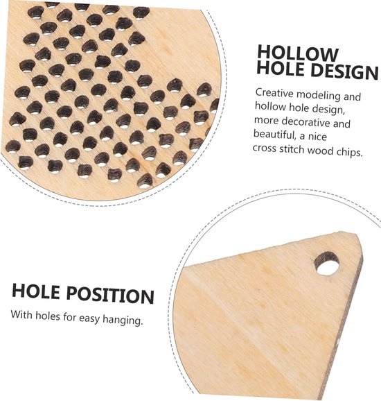 5stuks Houten Cross Platen Creatieve Mini Houten Chips Voor Handgemaakte Decoraties Met Voorgeboorde Voor Eenvoudige Projecten — afbeelding 5
