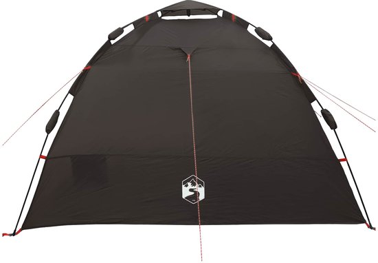 vidaXL - Tent - 4-persoons - snelontgrendeling - bruin van Merkloos — afbeelding 3