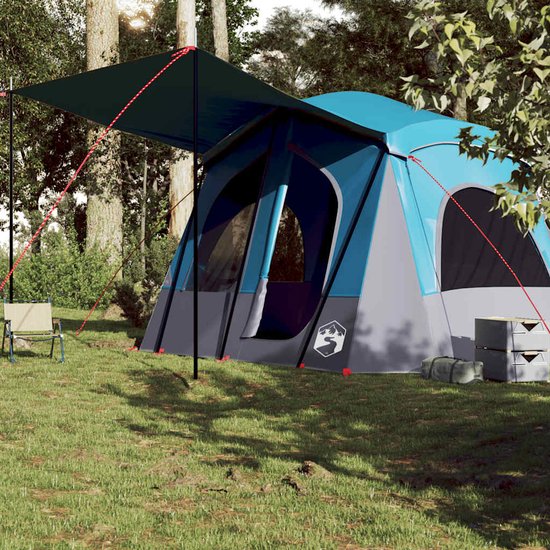 vidaXL Kampeertent - 5-Persoons - Waterdicht - Blauw Kampeertent - Bungalowtent - Tent - Camping - Vakantie van Vidaxl — afbeelding 2