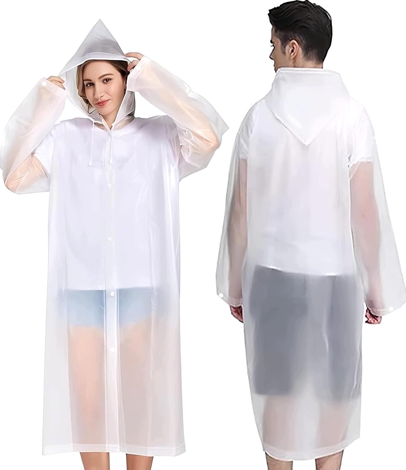 2x Waterdichte Regenponcho - Lichtgewicht & Herbruikbaar