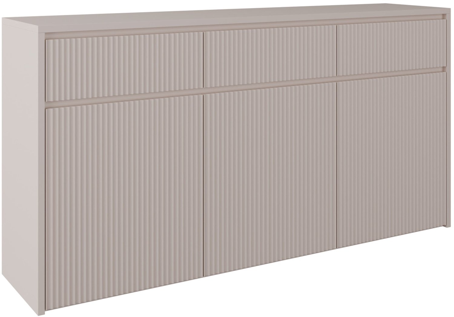 Selsey Vemmi – Dressoir 3-deurs, 3 laden, Kasjmier, 155 cm Kasjmier grijs