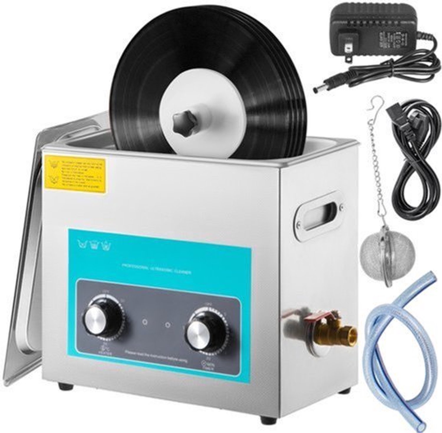 Ultrasone Reiniger Enige Uitvoering - 6L Inhoud - Vinyl Record Cleaner - Draagbare Wasmachine - Voor Contactlenzen En Sieraden