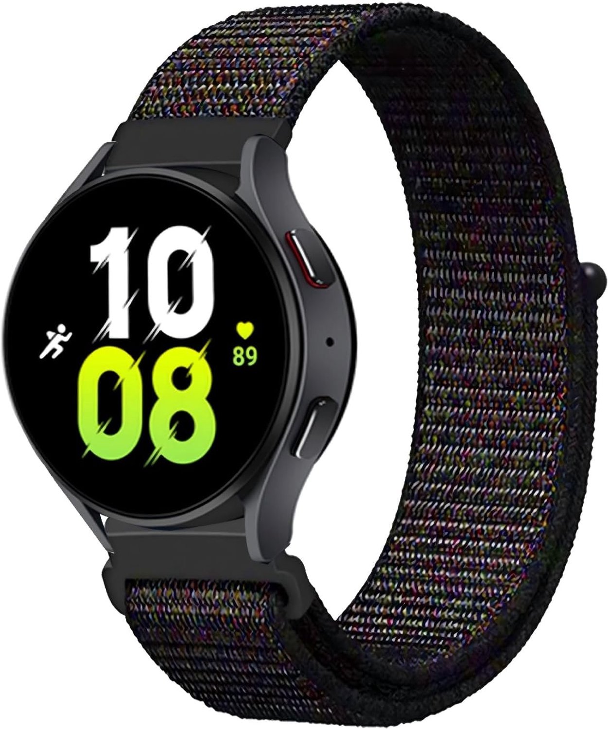 20 mm armband voor Garmin Forerunner 165/168/158/245/645/55/Vivoactive 6/5/3 Music/Approach S50/S42/S40/S12, verstelbare horlogeband, zachte nylon reservearmband