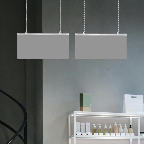 20 Stuks Transparante PVC Poster Ophangrails Lichte Stofafstotende Ophangstangen voor Posters Kaarten Banieren voor Kantoor Thuiswanddecoratie — afbeelding 4