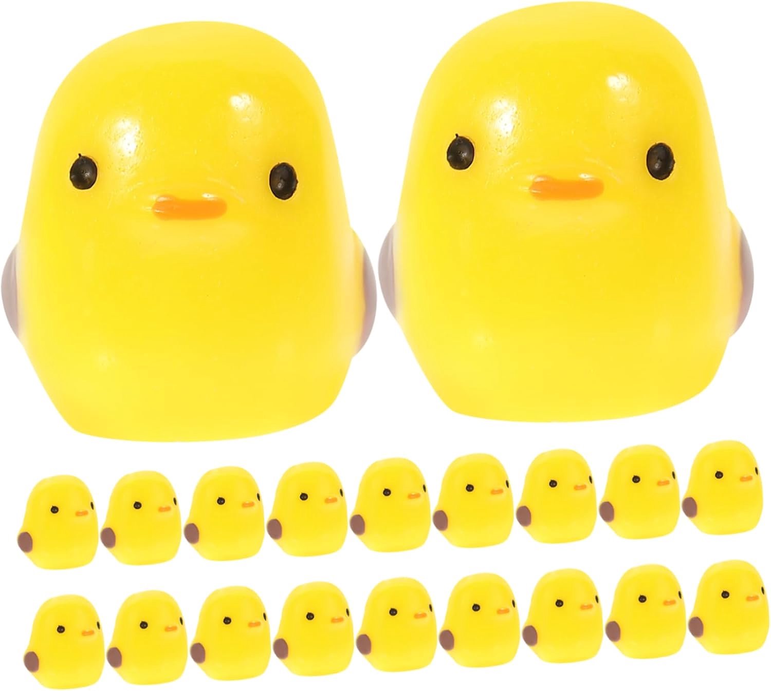 Happyyami 5 Sets Kuiken Sieraad Home Decor Huisdecoratie Tuindecoratie Kippen Schattige Kippenornamenten Speelgoed Mooi Kuikenfiguur Kuiken Versieringen Kippenbeeldje Pvc 20 Stuks*5