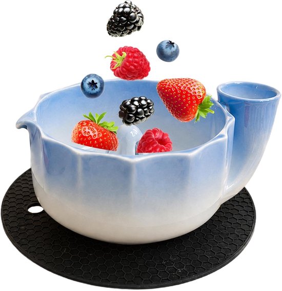 Self Berry Waskom, Keramische Fruit Wasmachine, 7" — afbeelding 5