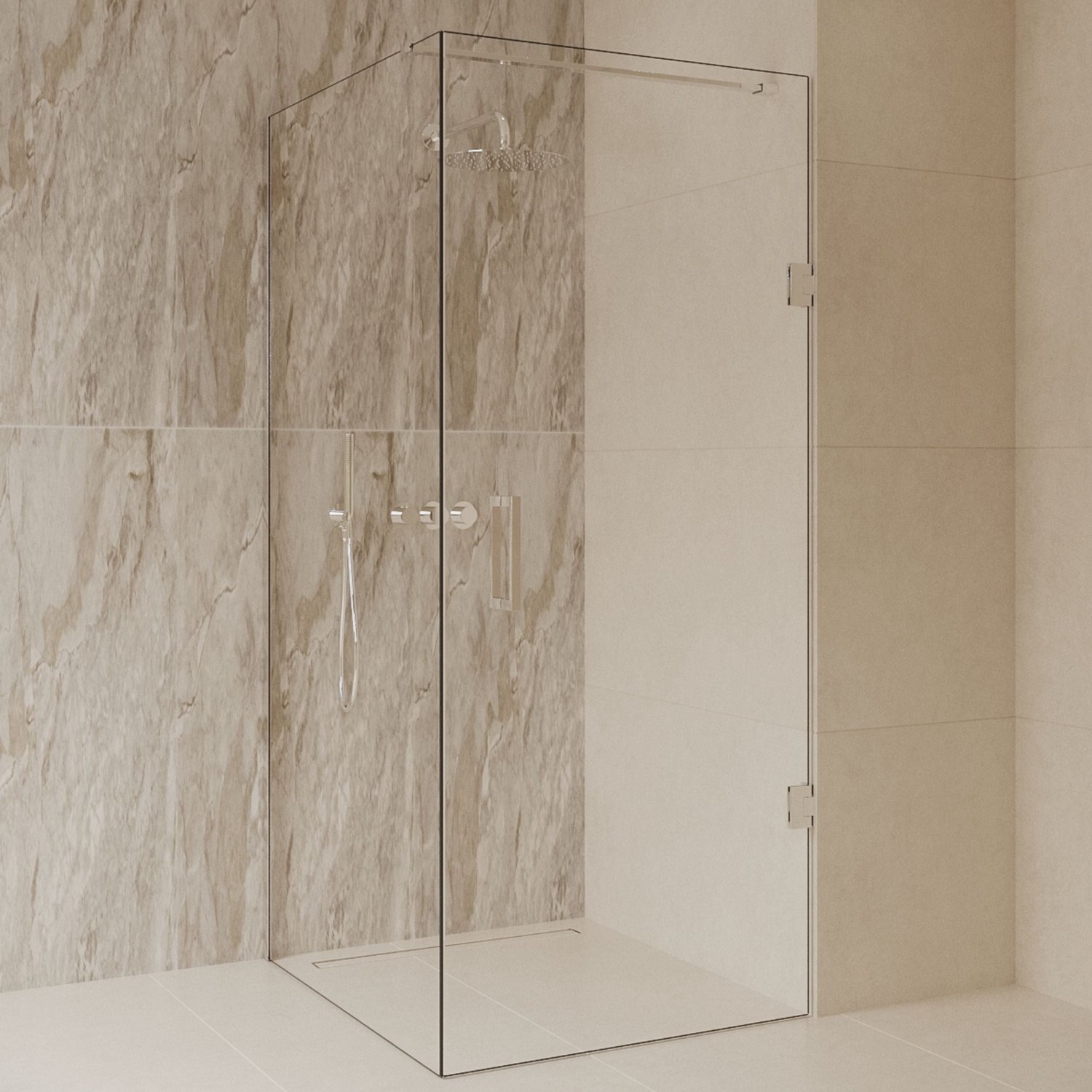 Sanitado Dalis Douchecabine Helder Glas Chrome Profielen 90x80 cm