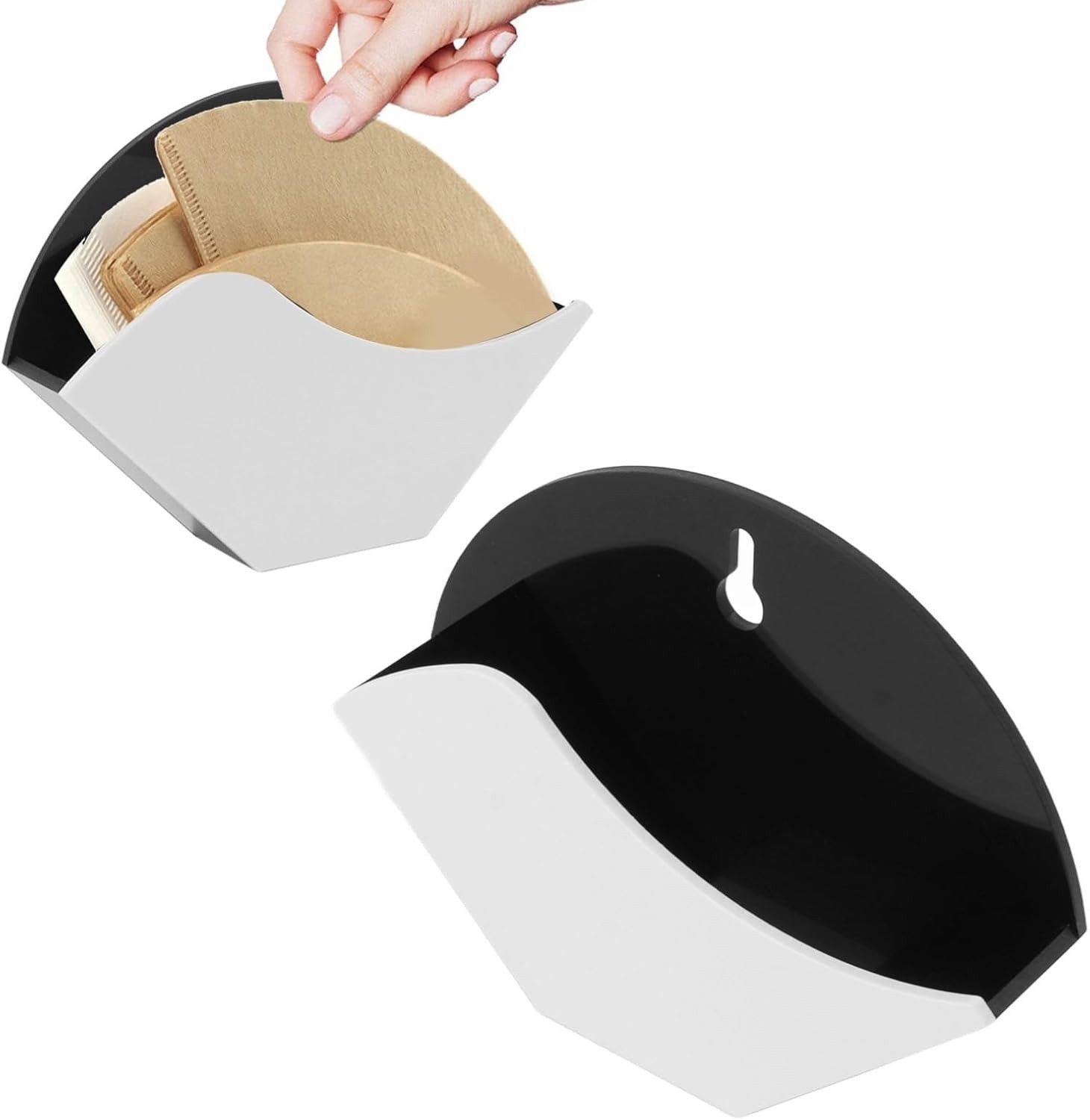 Koffiefilterhouder - Acryl - Ophangbaar - Ruimtebesparend - Voor Thuis en Koffiebar