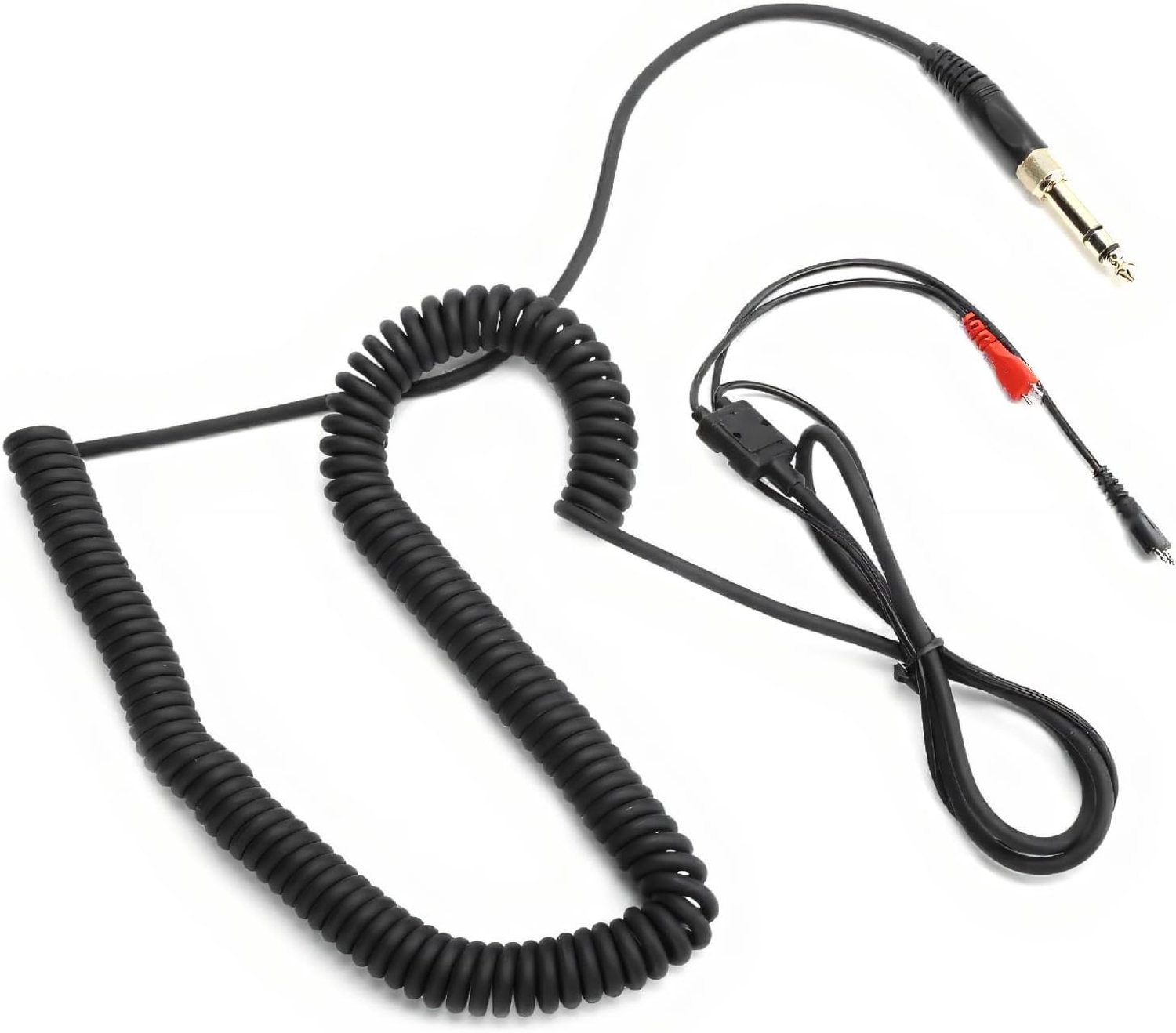 Hoofdtelefoon Opgerolde Audiokabel met Adapter Herstelt Het Echte Geluid voor Sennheiser HD25 / HD560 / HD540 / HD430 / HD250