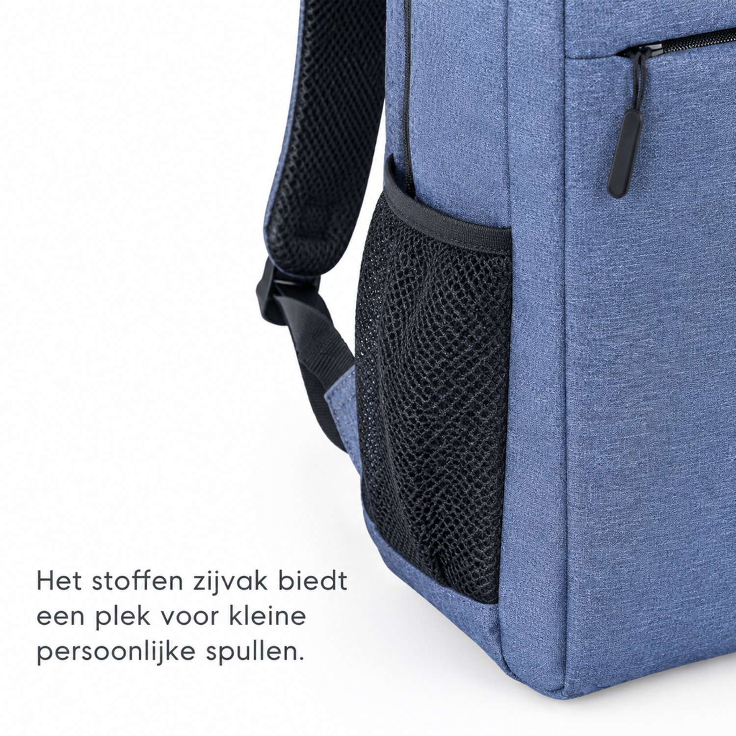 Rugzak - middelgroot - spatwaterafstotend - voor zakenreizen - ijsblauw