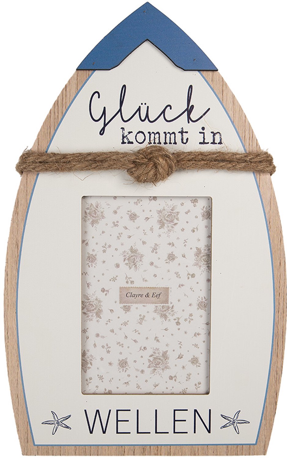 Clayre & Eef Fotolijst 10x15 cm Wit MDF Boot