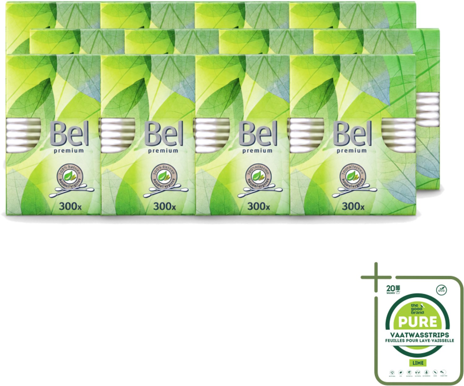 12 x Cotton Buds – Wattenstaafjes – Premium – Katoen - Grootverpakking - Vaatwasstrips - Katoenstaafjes - Wattenstaafjes - Hygiëne - Oorverzorging - Babyhygiëne