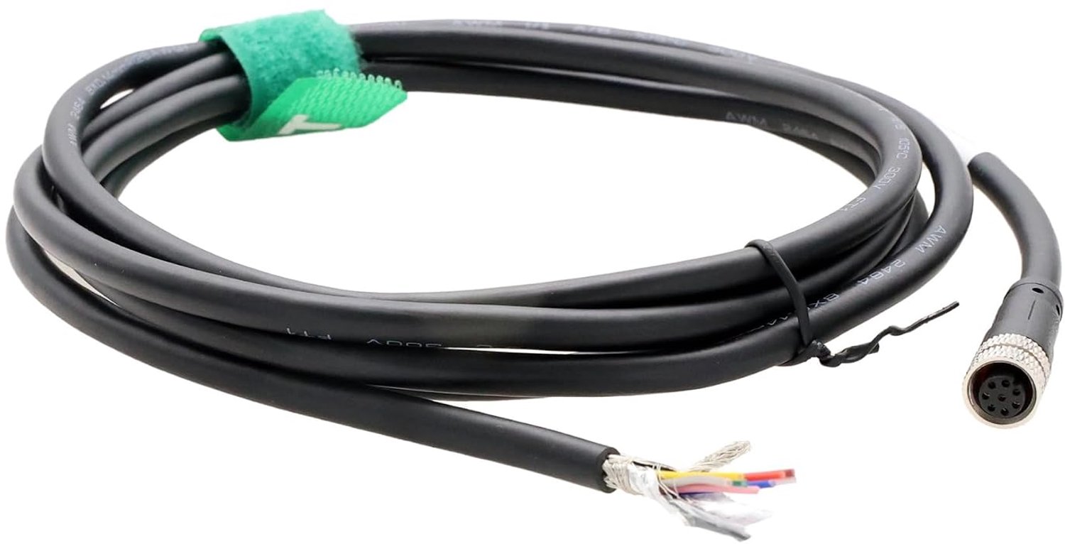 HangTon M8 8 pin Female Electrical Cable for Baumer CX Machine Vision Industrial Camera Sensor Automation Control I/O - ShopVlot