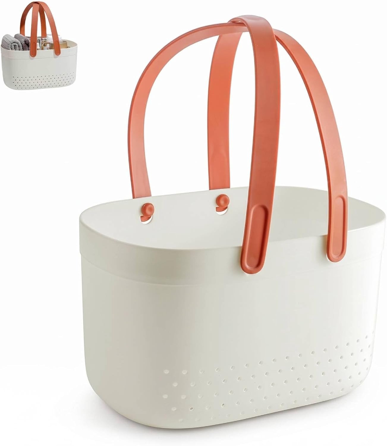 Plastic Opbergmanden met Handvatten, Draagbare Douche Caddy, Organizer voor Badkamer en Keuken, Ideaal voor Opslag en Organisatie