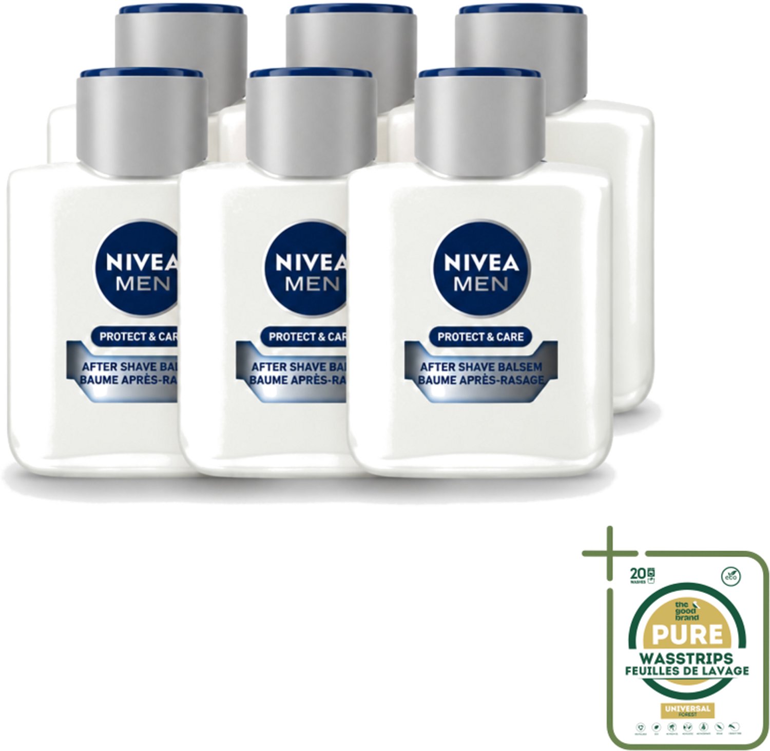 6 x Nivea - Men - Protect & Care Aftershave Balsem - Balm - 100 ml - Aftershave Balsem - Mannelijke Aftershave - Huidbescherming - Scheerherstel - Roodheid Verminderen