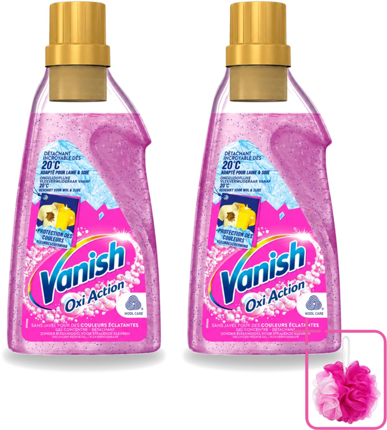 2 x Vanish – Wasbooster Gel – Oxi Action – 750 ml - Bulkverpakking - Wasbooster - Douchemop - Vlekverwijdering