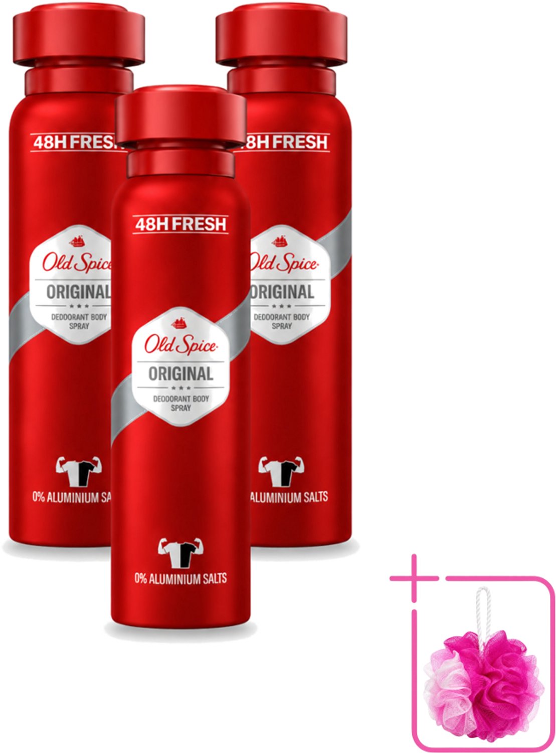 3 x Old Spice – Deospray – Original – 150 ml - Bulkverpakking - Deospray - Mannen