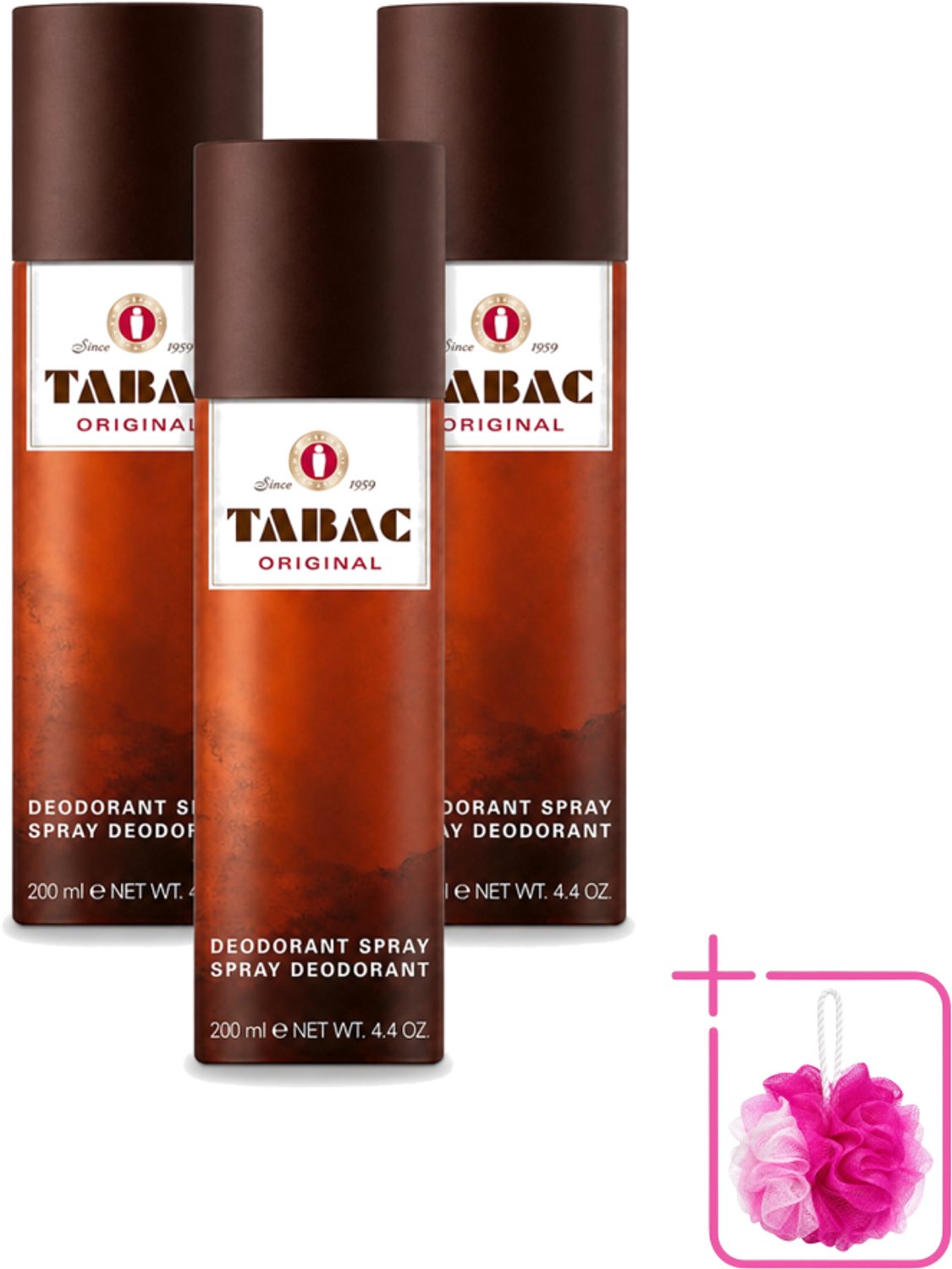 3 x Tabac Original - Deodorant Spray - Anti-transpirant - 200 ml - Bulkverpakking - Deodorant spray - Anti-transpirant
