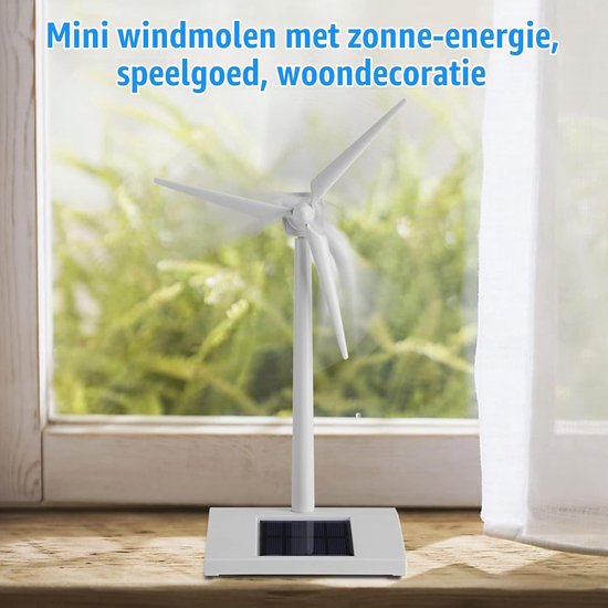 Mini Zonne-energie Windmolen - Educatief Speelgoed voor Kinderen en Desk Decoratie - Wetenschappelijk Leerhulpmiddel — afbeelding 2