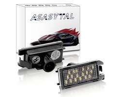 AsasyTal LED-nummerplaat Lichte achterlampen, zuivere witte 18 SMD Volledige LED Achternummer Plaat Licht 12V - ShopVlot